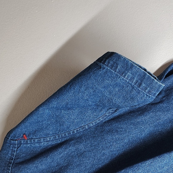 Erika Collection Dark Blue Floral Denim Shirt - Picture 4 of 7